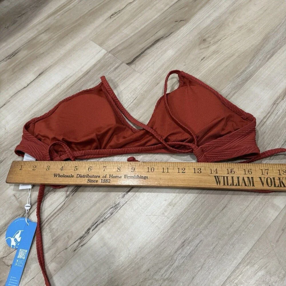 Women’s CUPSHE Criss Cross Self Tie Spaghetti Bikini Top Size Large‎ L Orange